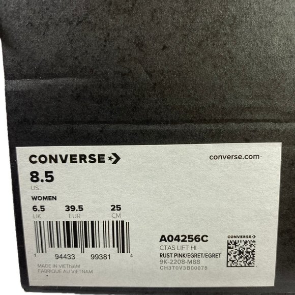 Converse Chuck Taylor All Star Lift Platform High Cozy Rust Pink - Picture 7 of 8